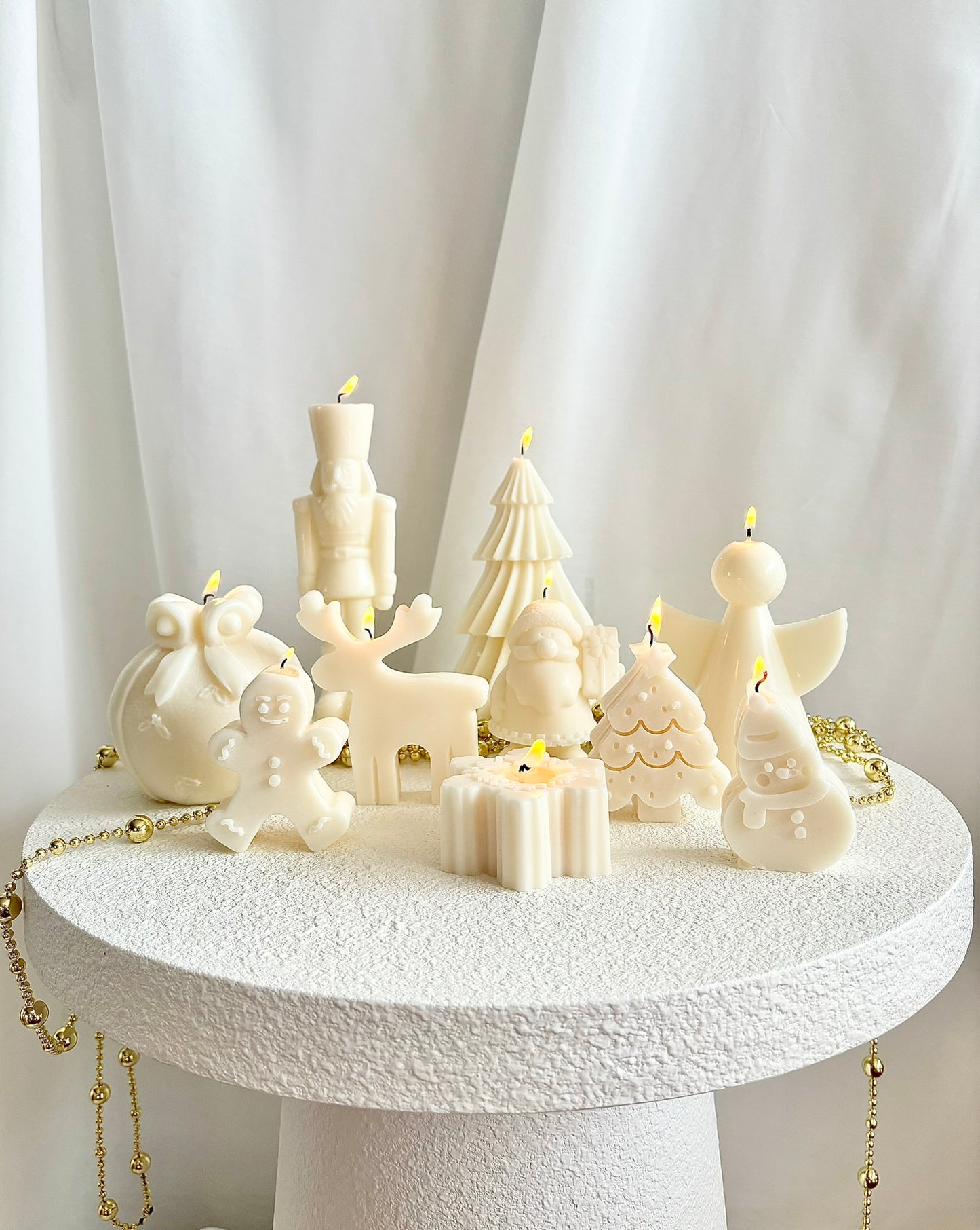 Father Christmas Sculptural Candle
