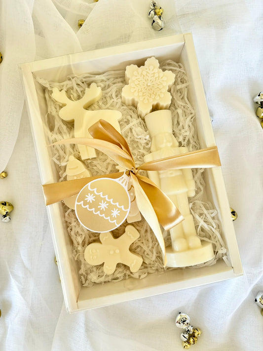 Nutcracker Christmas Sculptural Candle Gift Pack