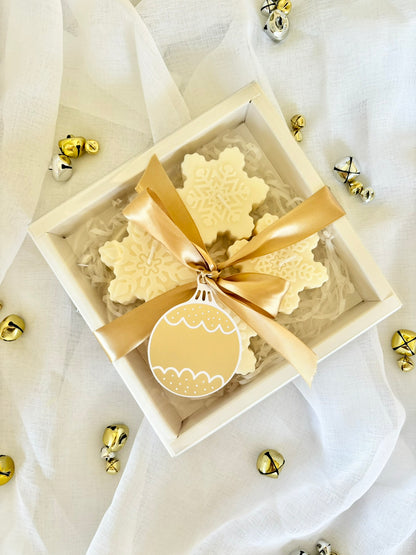 Snowflake Sculptural Candle Gift Pack
