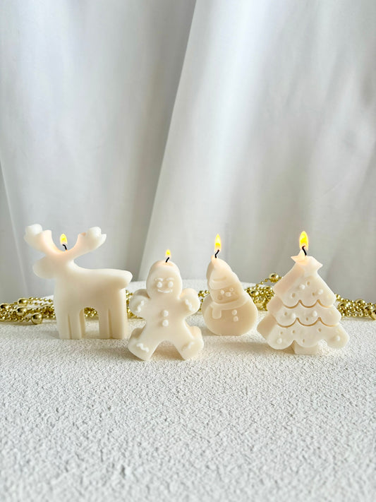 Mini Christmas Sculptural Candles